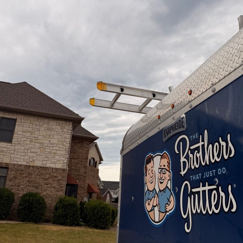 The Brothers That Just Do Gutters Northwest Arkansas Solutionists on a job site