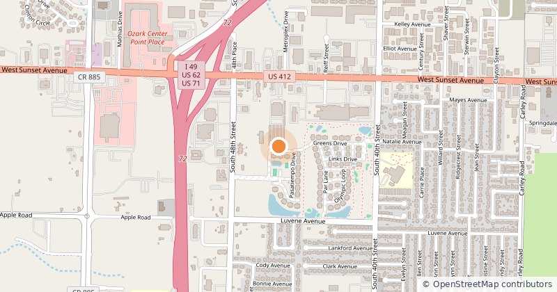 Map of the Northwest Arkansas service area
